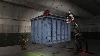 I tried hidding and running Garrys Mod Nightmare Mangle and Plushtrap chase me [upl. by Annaeoj377]