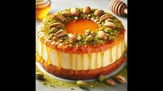 Honey Pistachio Baklava Cheesecake Recipe [upl. by Sadnak160]