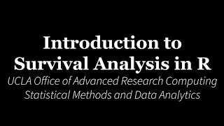 Introduction to Survival Analysis in R [upl. by Leik]