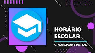 Aplicativo Escolar  App para organizar o horário escolar [upl. by Esej]