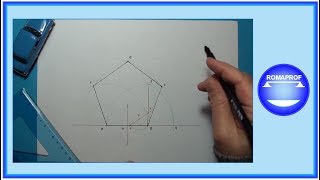 COSTRUZIONE DI UN PENTAGONO DATO IL LATO 154 [upl. by Aicre]