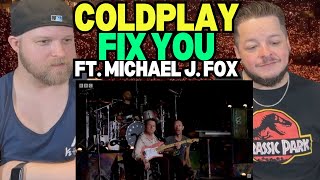 Coldplay  Fix You ft Michael J Fox Glastonbury 2024 REACTION [upl. by Etnohs]