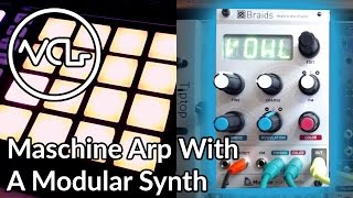 Maschine Studio Arpeggiator With A Eurorack Modular Synthesizer [upl. by Nedyah226]