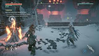 Horizon Zero Dawn Frozen Wilds Firebreak Take Oureas Path or Arataks Path Get Supplies [upl. by Brabazon62]