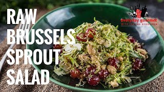 Raw Brussel Sprout Salad  Everyday Gourmet S7 E22 [upl. by Hanad649]