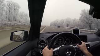 Mercedes C350 W204 CClass Autobahn Acceleration 100200 [upl. by Echikson]