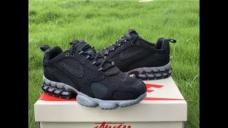 Stussy x Nike Air Zoom Spiridon Cage 2 Black Review [upl. by Lakym148]