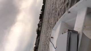 14ft fiberglass boat 25hp evinrude [upl. by Knarf]