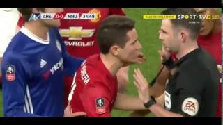 Ander Herrera RED CARD vs CHELSEA Chelsea  Man United [upl. by Eremehc82]