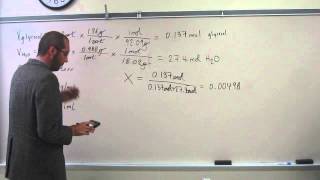 Calculate Vapor Pressure Lowering ∆P and Final Vapor Pressure Using Raoults Law 001 [upl. by Hindu]