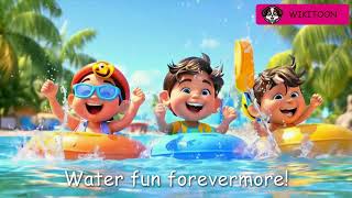 Splish splash jump so high water fun poem 3D animation for kids [upl. by Gorden325]