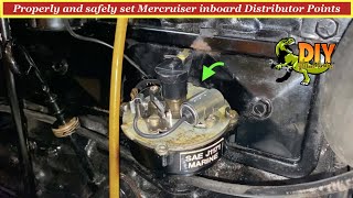 How to set Mercruiser 30L inboard distributor point gap [upl. by Sexela]