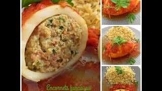 Recette des encornets farcis au jambon de Bayonne [upl. by Gaultiero]