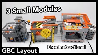 3 Small Lego GBC modules with free instructions [upl. by Petulah]