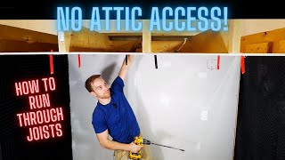 How to Install Recessed LED Lighting Without Attic Access Pot Lights  Can Lights [upl. by Melicent]