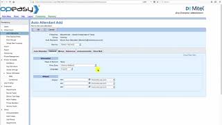 Mitel OpEasy How to Configure an Auto Attendant [upl. by Uol]