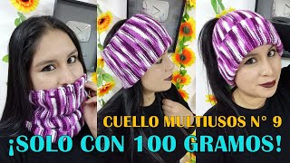 Como tejer el cuello N° 9 multiusos a crochet SOLO CON 100 GRAMOS DE LANA para niñas y damas [upl. by Leeanne]