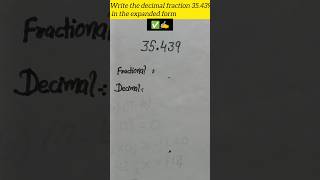 write each of the following decimals in expanded formmathsmathematicsshorts [upl. by Grogan739]