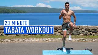 20 MINUTE  TABATA WORKOUT  Full Body  One Dumbbell  WarmUp Strength amp Cardio w Ash [upl. by Enilekaj855]