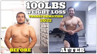 100 LBS Weight Loss Transformation My 1 Year Fitness Journey [upl. by Solenne]