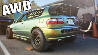 They Built an ALL WHEEL DRIVE 1300hp Civic [upl. by Atilam57]