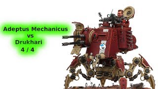 Warhammer 40K BatRep  Adeptus Mechanicus vs Drukhari 44 [upl. by Mackey417]