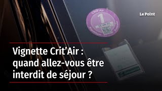 Vignette Crit’Air  quand allezvous être interdit de séjour [upl. by Engis293]