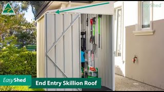 EasyShed  Garden Shed Overview  End Entry Skillion Roof [upl. by Phemia]