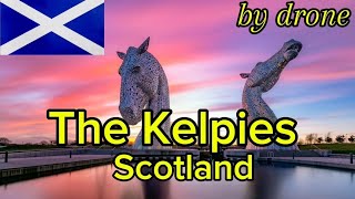 The Kelpies Scotland by DJI Drone Scotland djidrone [upl. by Zenda]