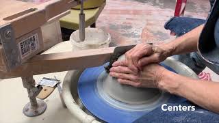 How to center and open clay using the Strong Arm Pottery Tool [upl. by Mercado214]