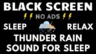 3 Hours of Thunderstorm amp Rain  Black Screen  Relaxing Sleep Aid [upl. by Syd]