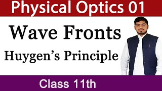 Wave Fronts and Huygens Principle  Physical Optics  Chapter 9  Physics  Class 11 Mubashar Ahmad [upl. by Coucher]