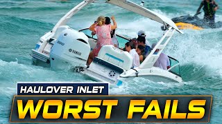 BOAT FAILS Family in Danger Guy Drowning Boat Sinking at Haulover Inlet  BOAT ZONE [upl. by Akienom867]