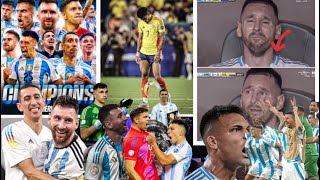 Argentina Are Champions🏆🎉👑Back to Back🔥Messi Injured but Arg Beats Columbia 10🎉James R💎Lautaro Top [upl. by Nareik531]