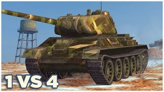 T43 • 1 vs 4 • 47K Damage WoT Blitz [upl. by Rem]