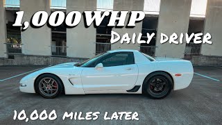 Can You Daily Drive 1000 HP Car My Twin Turbo Corvette 10000 Mile Review [upl. by Gessner490]