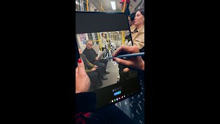 Ganz normale UBahnFahrt in Berlin Nicht mit dem Galaxy Tab S10 Ultra und Skizze zu Bild [upl. by Aicemed480]