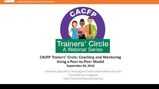 CACFP Trainers’ Circle Coaching and Mentoring [upl. by Willumsen232]