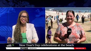 New Year Celebrations  Beachgoers flock to Camps Bay Mariska Botha updates [upl. by Annahsal141]