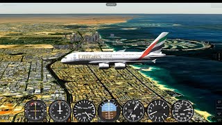 Emirates A380Abu Dhabi to DubaiHand Flown In GeoFS [upl. by Rehpotsirk326]