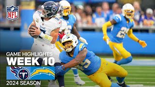 Tennessee Titans vs Los Angeles Chargers  2024 Week 10 Game Highlights [upl. by Elagiba]