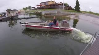 Bass Tracker Jet Boat 175HP  Water test 13 Morse [upl. by Devaney]