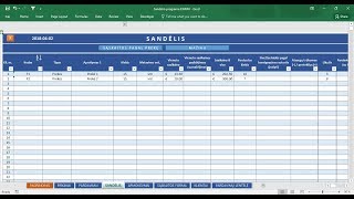 Sandėlio valdymo programa EXWAY  Microsoft Excel  Pirkimai pardavimai likučiai [upl. by Nordgren379]