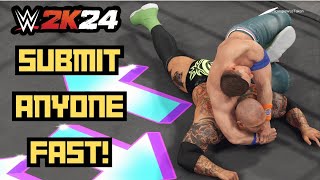 WWE 2K24  How To Submit Anyone FAST [upl. by Goodson719]