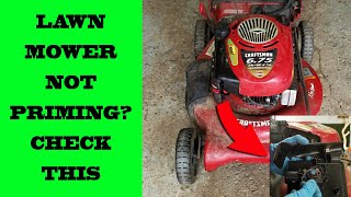 Craftsman Lawn Mower With Priming Issue [upl. by Ladnek376]