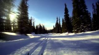 Dangerous crosscountry skiingFinnish Lapland Muonio Jerisjärvi 2014 Mustavaara [upl. by Marek]