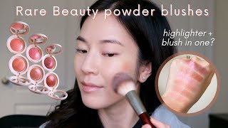 NEW rare beauty powder blush review ✨ comparing all 6 shades [upl. by Anasiul377]