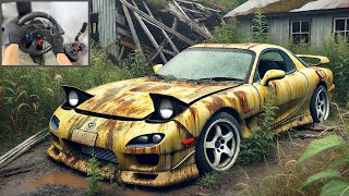 Rebuilding Mazda RX7 Spirit  Forza Horizon 5 Gameplay  MAZDA RX7 G29 Steering Wheel [upl. by Mat]