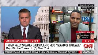 Rep Ritchie Torres Denounces AntiPuerto Rican Remarks at MSG Trump Rally [upl. by Garnett]