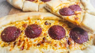 Turkish Sucuk Pepperoni Pide  From Dough to Delight [upl. by Lefton327]